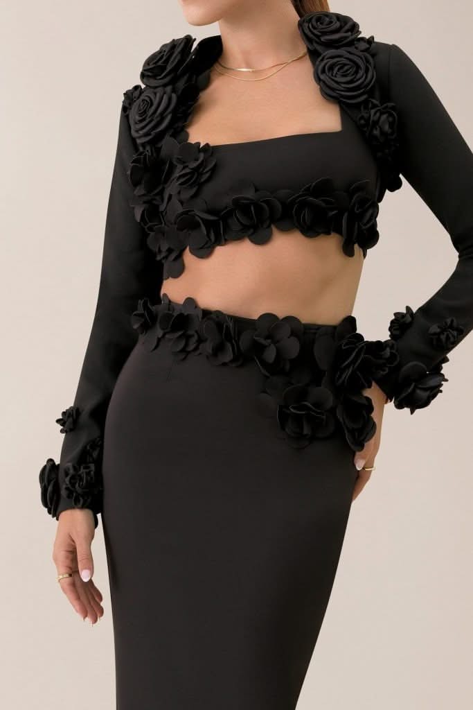 Bella Flower Embellished Bolero