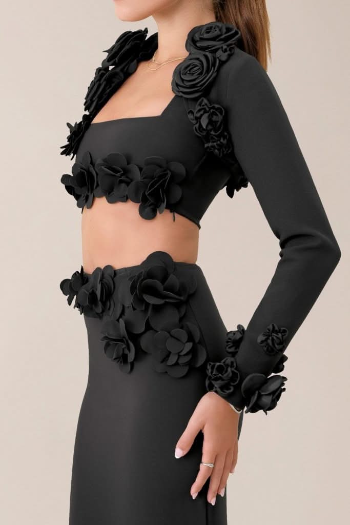 Bella Flower Embellished Bolero