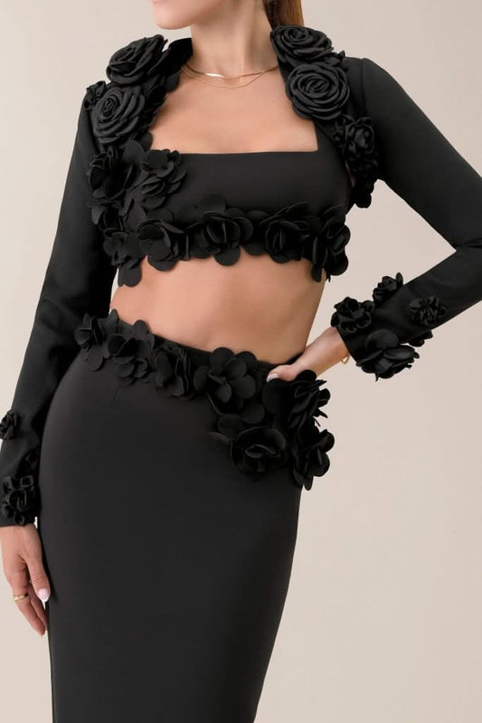 Bella Flower Embellished Bolero