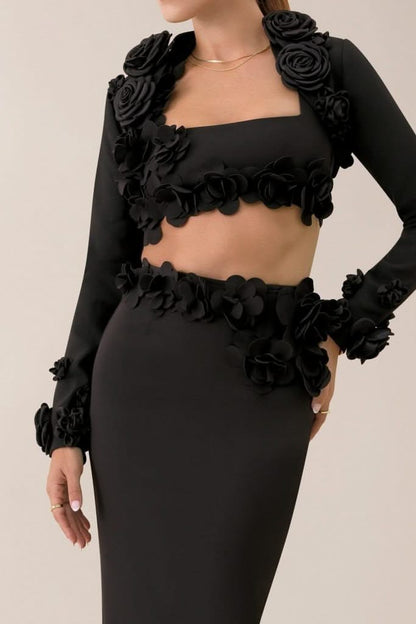 Bella Flower Embellished Bolero