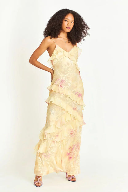 Cassidy Ruffle Maxi Dress