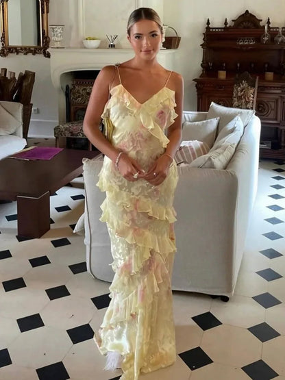 Cassidy Ruffle Maxi Dress